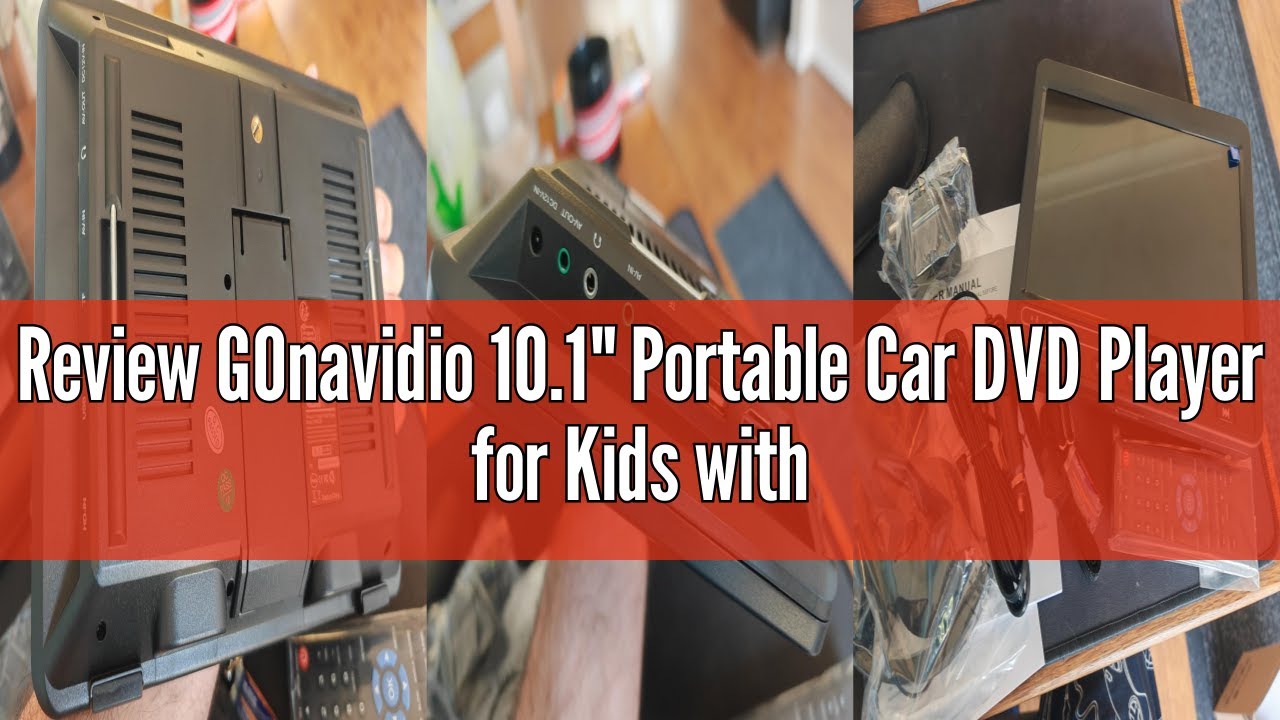 Review GOnavidio 10.1" Portable Car DVD Player for Kids with HDMI Input, USB/TF Card Support, AV In/