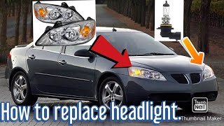 2005 to 2009 Pontiac G6 headlight bulb replacement / how to change headlight