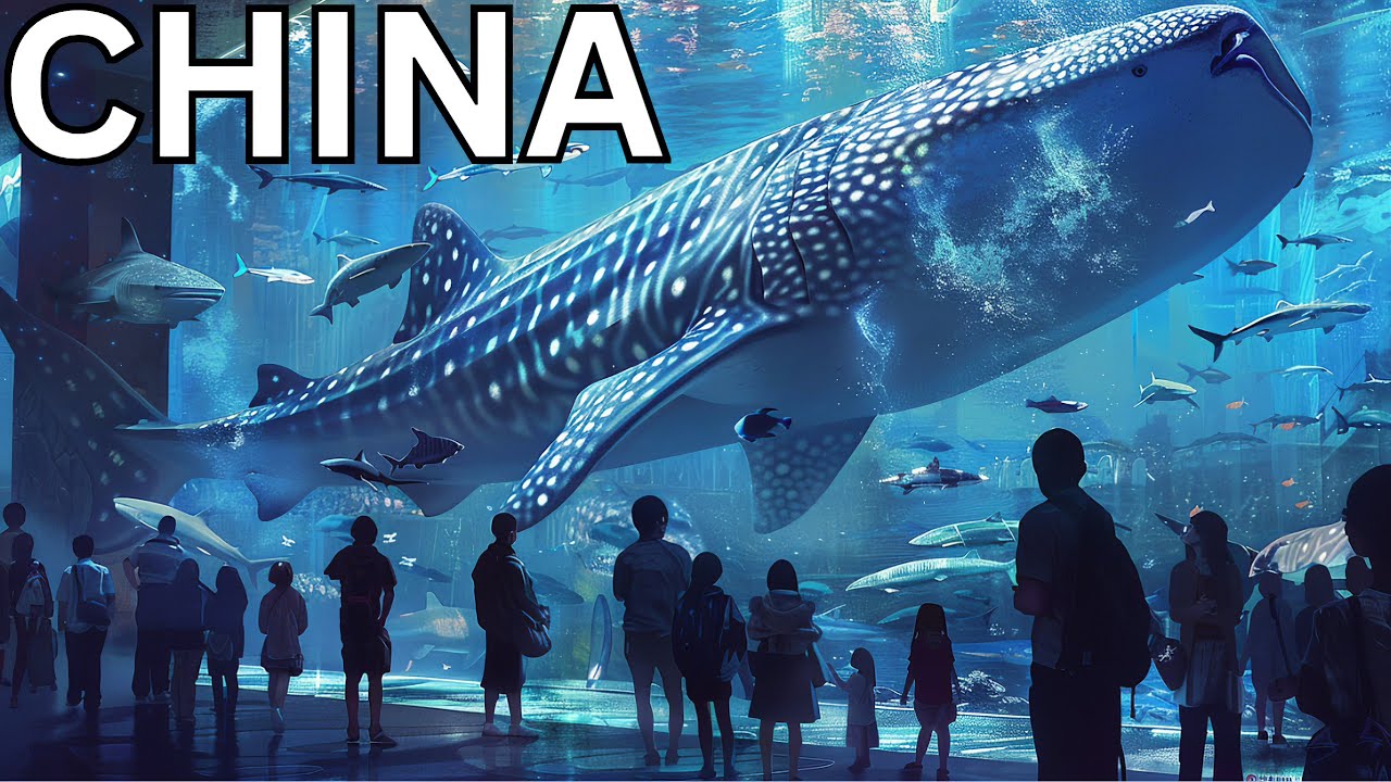 🇨🇳🐠🦈 GUANGZHOU AQUARIUM: Exploring Grandview Aquarium | China Travel Vlog 4K, 广州, 中国, 4K HDR