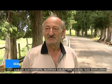 ხელვაჩაურის მუნიციპალიტეტში საავტომობილო გზაზე ასფალტობეტონის საფარს აწყობენ