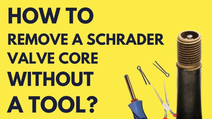 REMOVE schrader “valve core” with pliers (tire valve stem core) 