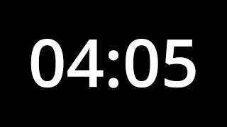 4 MINUTE 05 SECOND TIMER - No Sound - Full HD 1080p - COUNTDOWN - 245 SECOND