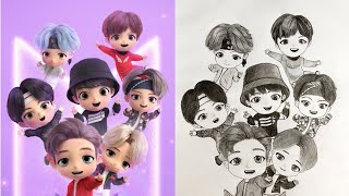 Bts Tiny Tan Drawing Rmvjkjiminjhopesugajin