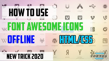 How to use Font Awesome Icons in offline ? | New idea 2020 | html css | dude for you