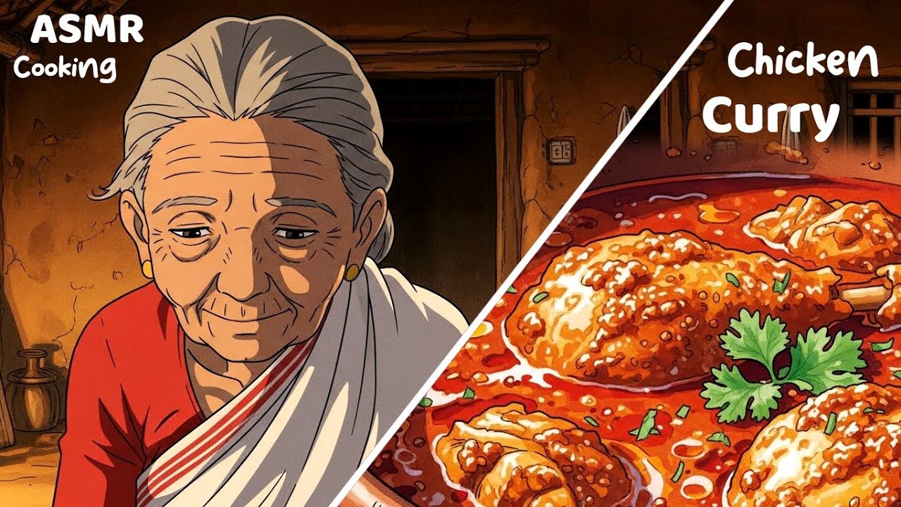 ASMR | Village Style Chicken Curry | Ghibli Anime Relaxing Cooking ASMR | Food ASMR | Cravintage