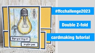 Fancy Fold Craft Challenge 2023 - Z-Fold card #ffcchallenge2023 with Simply Cards & Papercraft #244