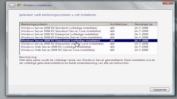 Windows Server 2008 R2 Server Core - Installatie