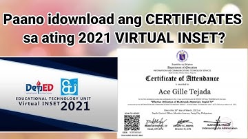 HOW TO DOWNLOAD CERTIFICATES FOR OUR VIRTUAL INSET 2021