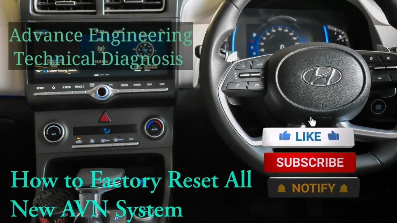 How to Factory Reset All New Creta AVN/Music System.When Bluelink is