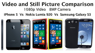 IPhone 5 vs Nokia Lumia 920 vs Samsung Galaxy S3 Video and Still Picture Comparison