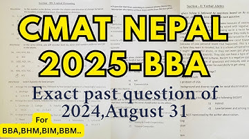 CMAT exam preparation 2025 / CMAT Nepal