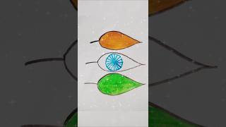 tricolor leaf flag drawing #drawing #trending #shorts #viral