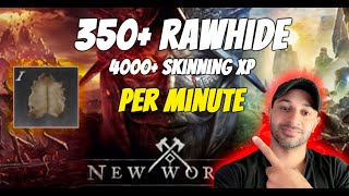 Crazy Rawhide Farming 350+ and 4000+ Skinning XP Per Minute | New World