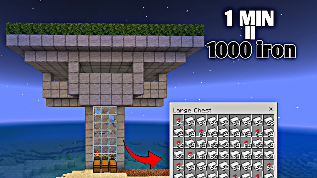 Finally I Built Automatic Ultimate Iron Farm In Minecraft PE 1.21 ...