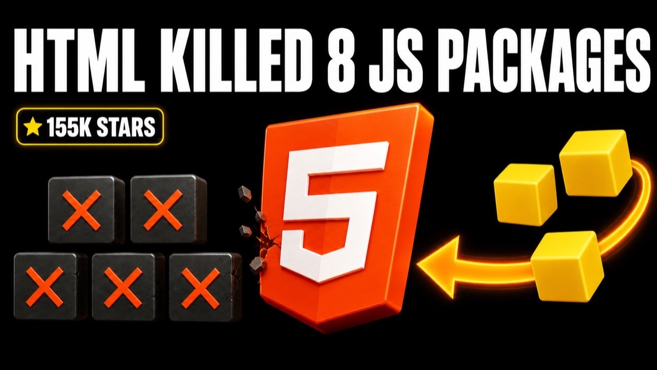 HTML Killed 8 JS Libraries, 155k Stars — 3 Came Back