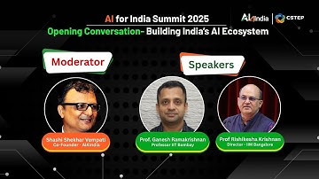 AI for India Summit 2025 - Opening Conversation : Prof. Rishi Krishnan and Prof. Ganesh Ramakrishnan