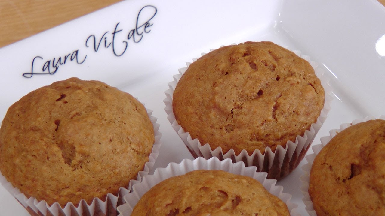 Homemade Gingerbread Pear Muffins from Scratch Recipe - Laura Vitale - Laura in the Kitchen Ep 234