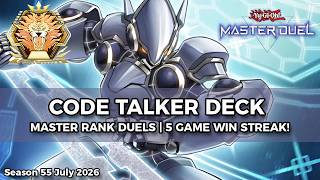 5-0 Streak! Code Talker Destroying the Meta Season 55 - Yu-Gi-Oh! Master Duel