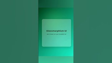 Tricks: 4/100 Glassmorphism Effect with CSS | Mint Green & Cyan UI #coding #webdev #programming #css