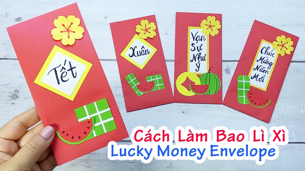 DIY Lucky Money Envelope Beautiful - How To Make Red Envelope Easy