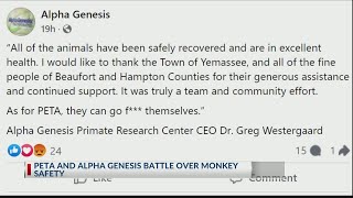 Alpha Genesis offers profane response to PETA criticism after monkey rescue Alpha Genesis Primate Research
