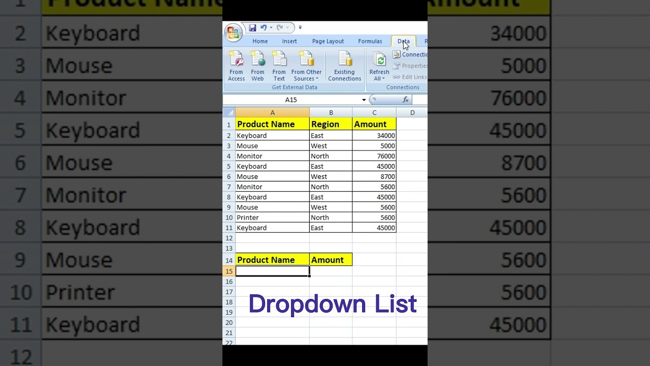 How to Drop-down List in Ms Excel 