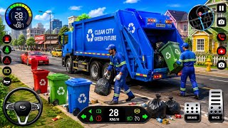Garbage Trash Truck Realistic Simulator 3D City Road Garbage Dumper Truck Games - Android GamePlay screenshot 4