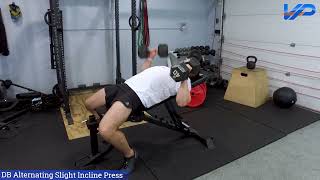 DB Slight Incline Alternating Press | Upper‑Chest Strength, Stability & Control
