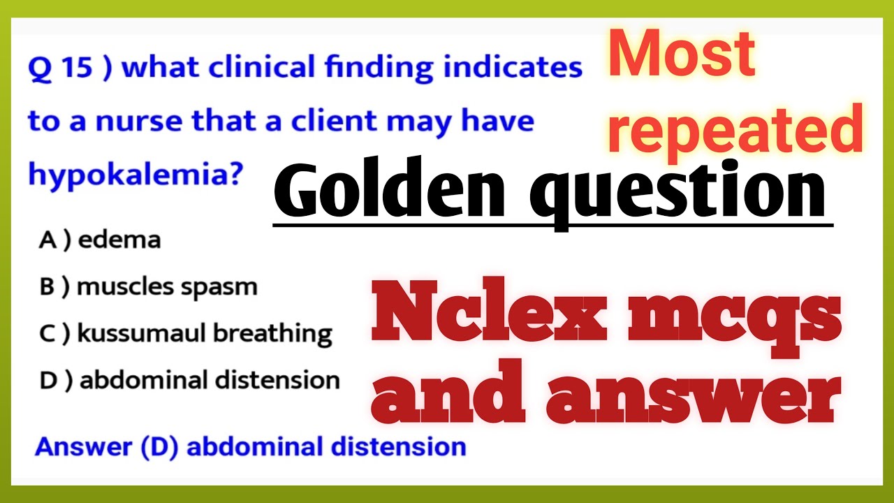 Nclex based mcqs, post RN & MSN YouTube