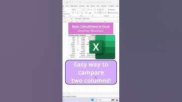 Excel Hack: Compare Two Columns in Seconds with Shortcut