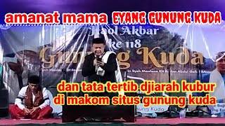 amanat mama gunung kuda dan tatatertib jarah di situs makom mama gunung kuda