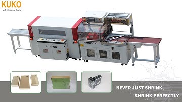 fully-auto food container packing sealing bar shrink wrapping machine