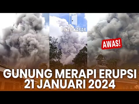 DETIK - DETIK GUNUNG MERAPI ERUPSI PADA 21 JANUARI 2024