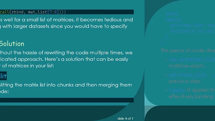 How to Merge a List of Matrices into a Larger Matrix in R