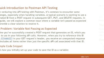Understanding Postman API: Resolving Issues with Variable Passing in Requests