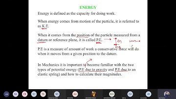 Engineering Dynamics - Lec 13 - Particle Kinetics - Conservation of Energy