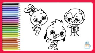 Vamos Desenhar E Colorir O Junior, A Mimi E O Theo Playkids