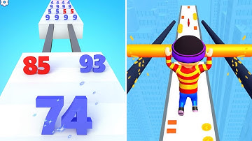 Tiktok Levels Roof Rails vs Numbers Running🟦🟦Walkthrough Android/IOS Gameplay BHQw