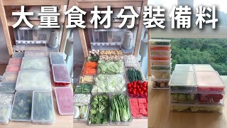 20份大量食材備料分裝。冰箱乾淨俐落一目了然。拍食譜書御用神器保鮮收納盒、吃太多時的簡易居家運動方法(最後有介紹我的高島三明治跑步機)