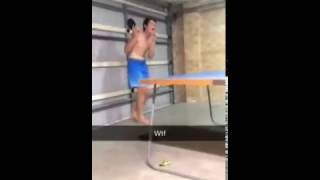 Kid throws ping pong bat!! ORIGINAL!!