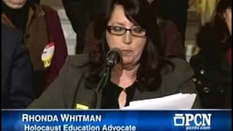 Rhonda Fink-Whitman addresses lawmakers in Harrisb...