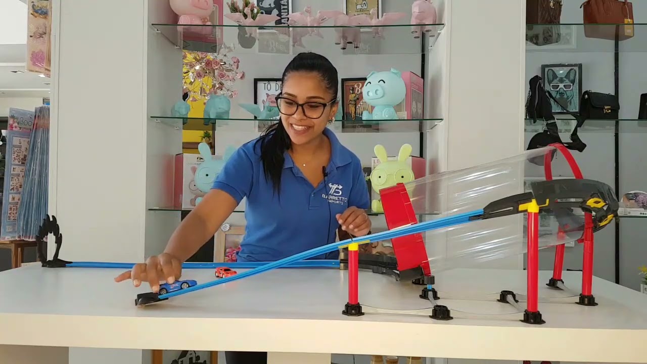 Pista Carrinhos Corrida Looping 360° Lançador Tipo Hotwheels