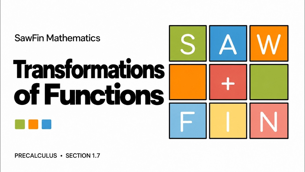 Precalculus 1.7 Transformations of Functions - YouTube