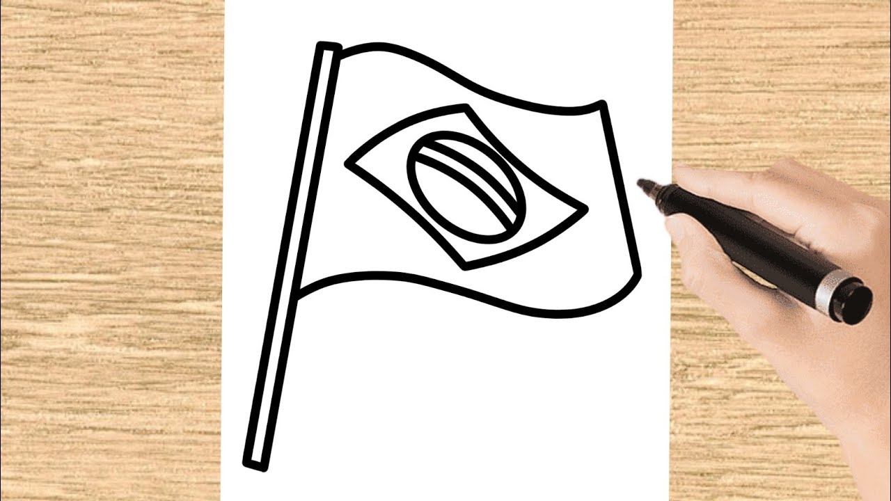 COMO DESENHAR A BANDEIRA DO BRASIL FÁCIL | BANDEIRA BRASILEIRA - YouTube