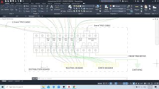 #087 I AutoCAD 2D Electrical Single Phase Wiring as per IEC I Nazmi Ismail
