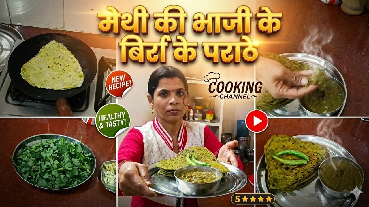 Methi birra ke aate ke parathe at home 