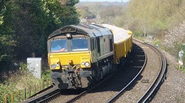 *EXTREMELY RARE* Class 66 on the WRONG ROAD during Engineering Works - 29/3/2024
