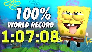 100% World Record 1:07:08 - SpongeBob: Battle for Bikini Bottom Speedrun - First 1:07(s)