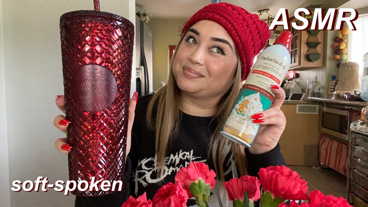 ASMR Tapping on holiday items in my kitchen 🎄- soft spoken
