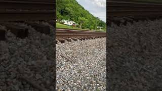 Empty CSX coal train with the Spirit of Louisville trailing